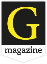 gamut magazine logo with down arrow